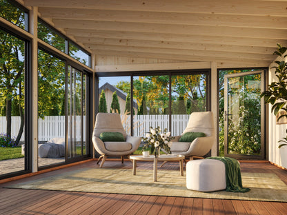 Freestanding Conservatory Saga 23.3 m² Slide Plus
