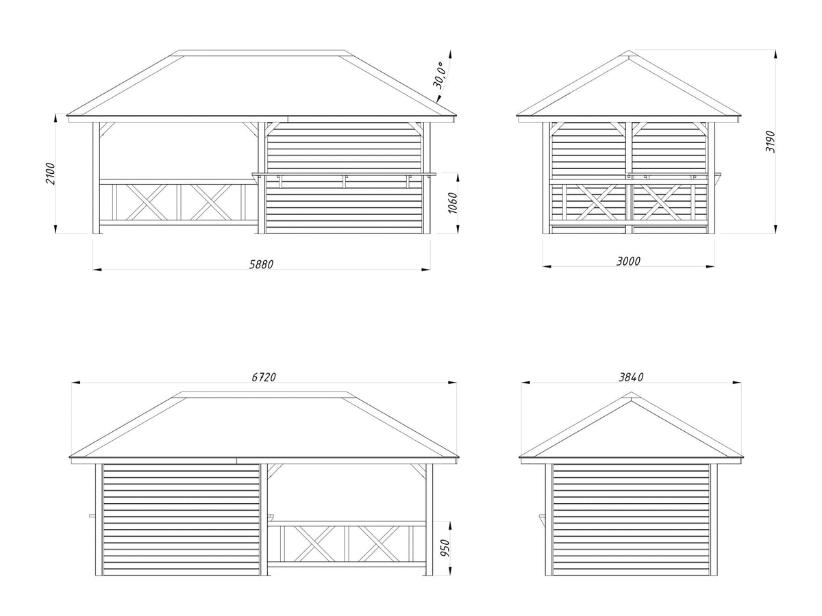 Garden Bar Bianca 16.6 m² Set 110