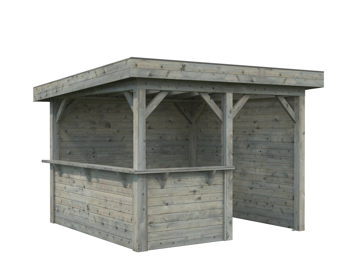 Garden Bar Lenna 8.3 m² Set 303, grey dip-treated