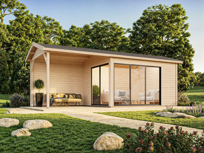 Garden Cabin Amanda 11.2+7.8 m² Slide Plus
