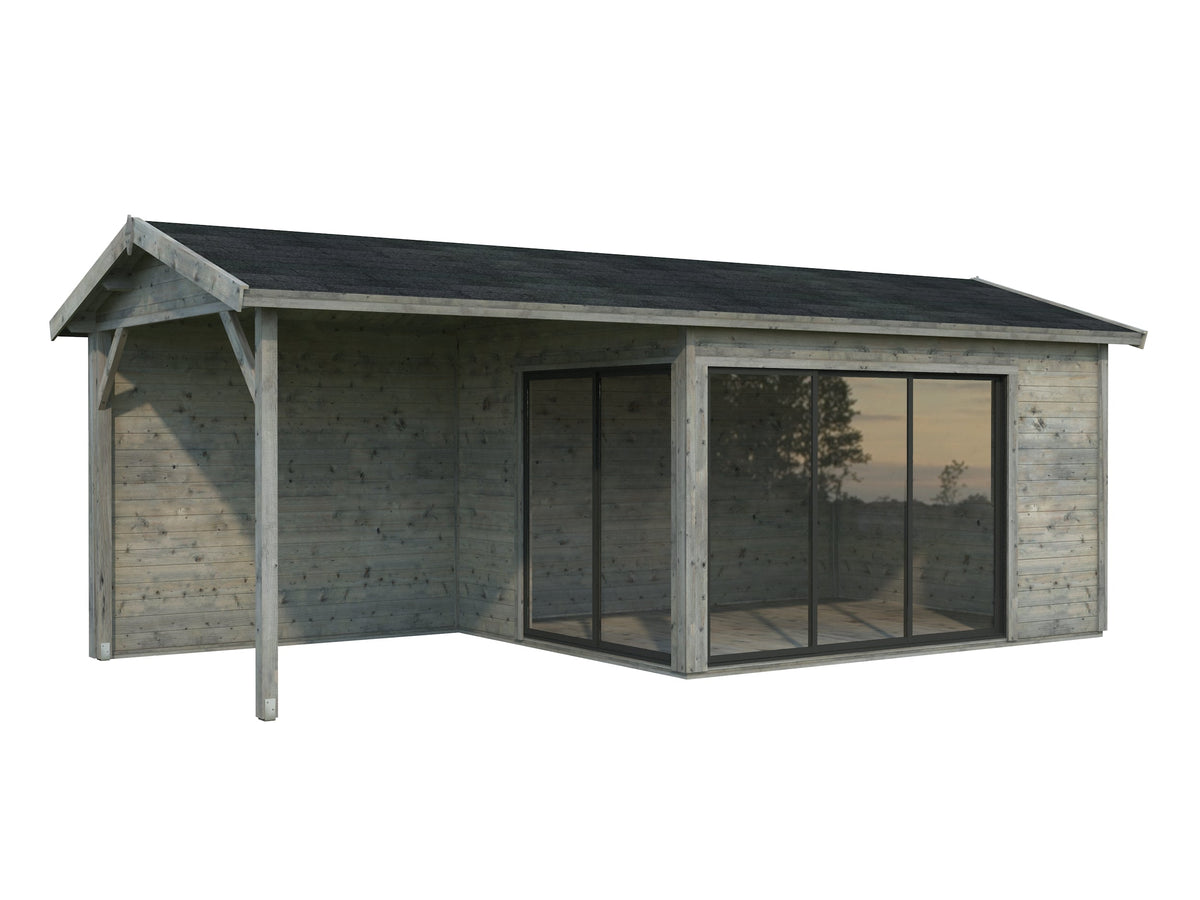 Garden Cabin Amanda 11.2+7.8 m² Slide Plus