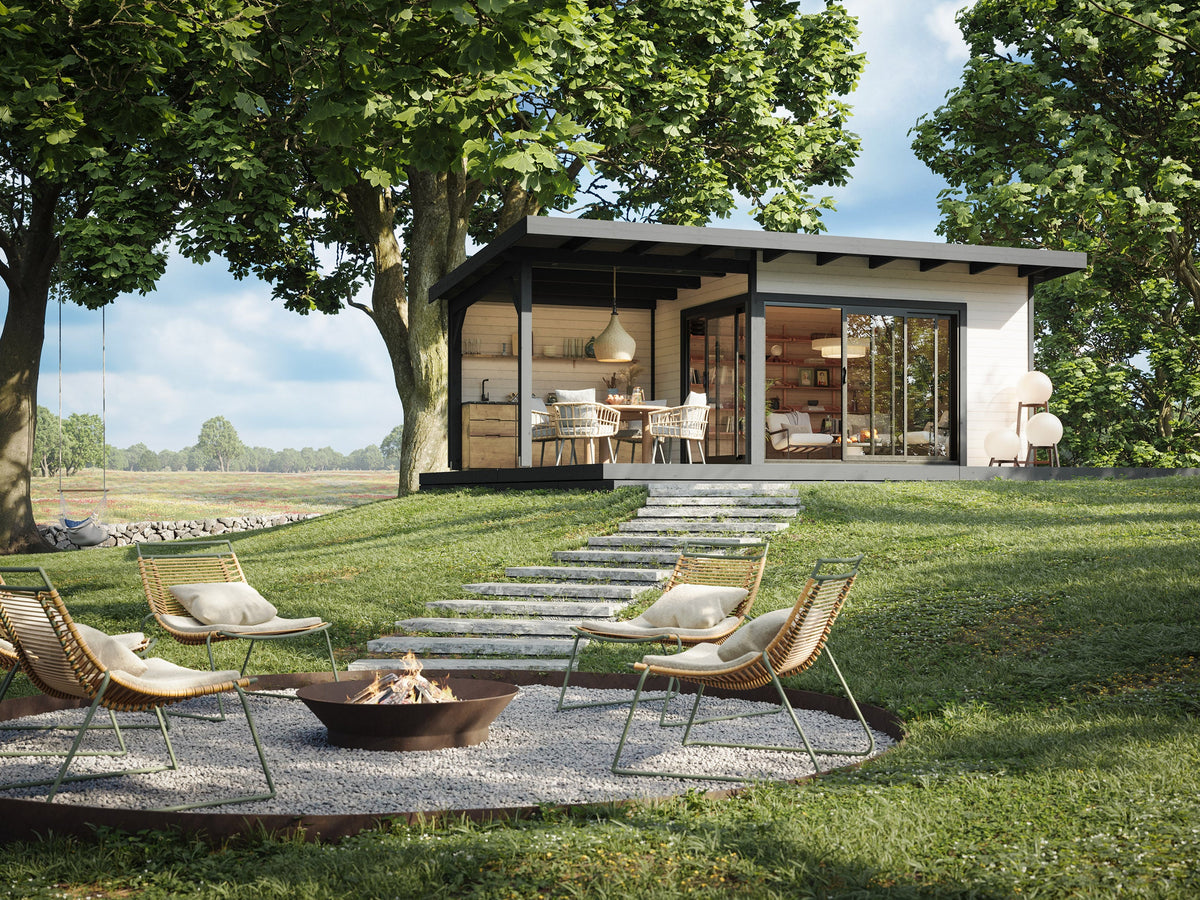 Garden Cabin Andrea 11.2+7.9 m² Slide Plus