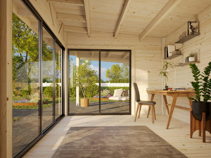 Garden Cabin Andrea 11.2+7.9 m² Slide Plus