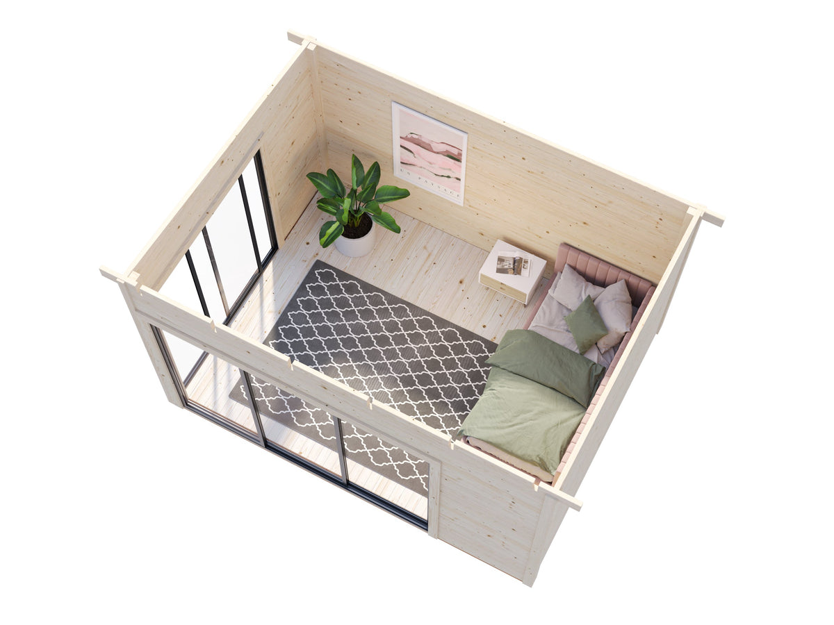 Garden Cabin Andrea 11.2 m² Slide Plus
