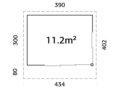 Garden Cabin Andrea 11.2 m² Slide Plus