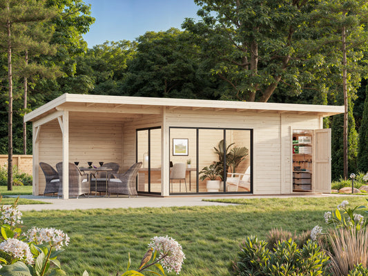 Garden Cabin Andrea 15.2+7.9 m² Slide Plus