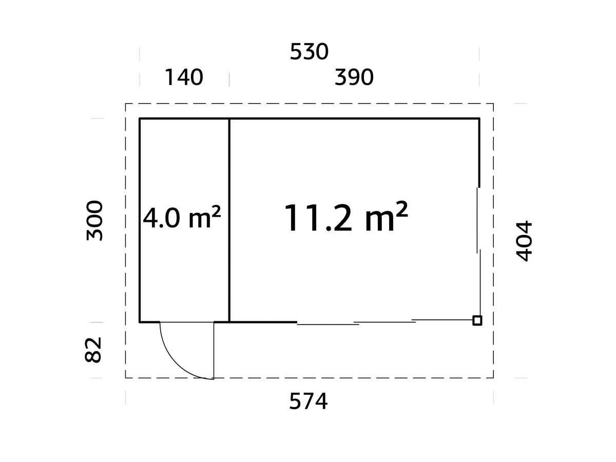 Garden Cabin Andrea 15.2 m² Slide Plus