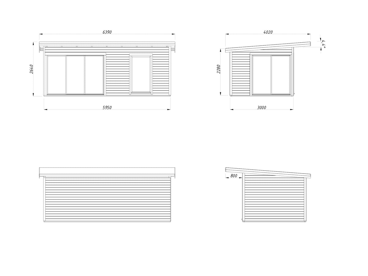 Garden Cabin Andrea 17.1 m² Slide