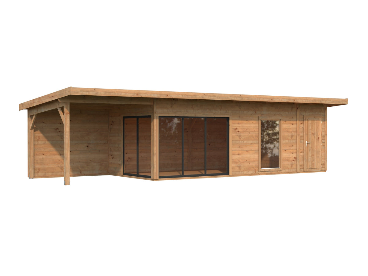 Garden Cabin Andrea 21.1+7.9 m² Slide Plus