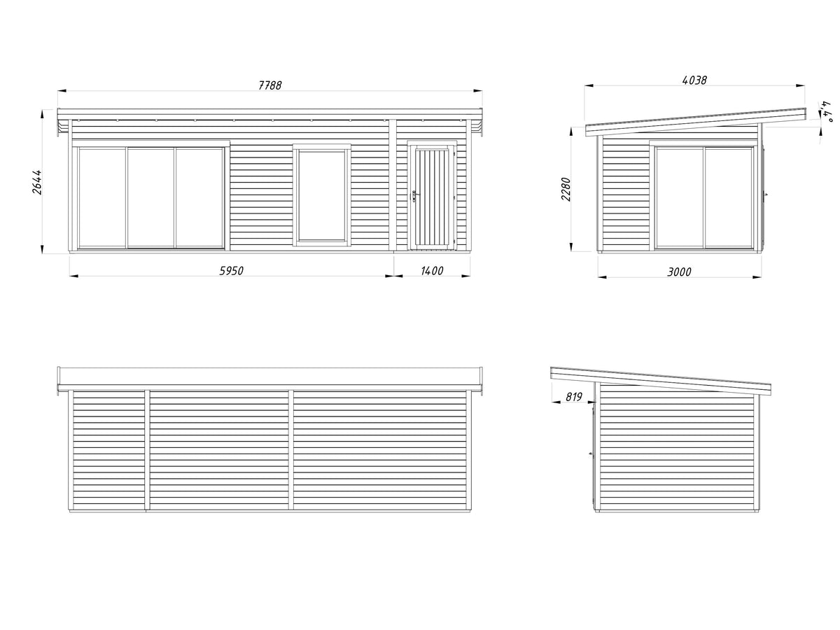 Garden Cabin Andrea 21.1 m² Slide