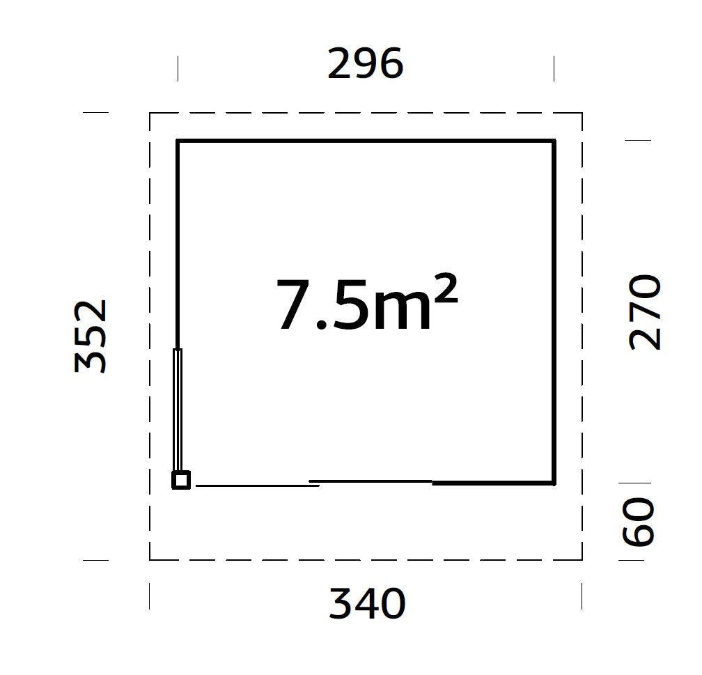 Garden Cabin Andrea 7.5 m² Slide Plus