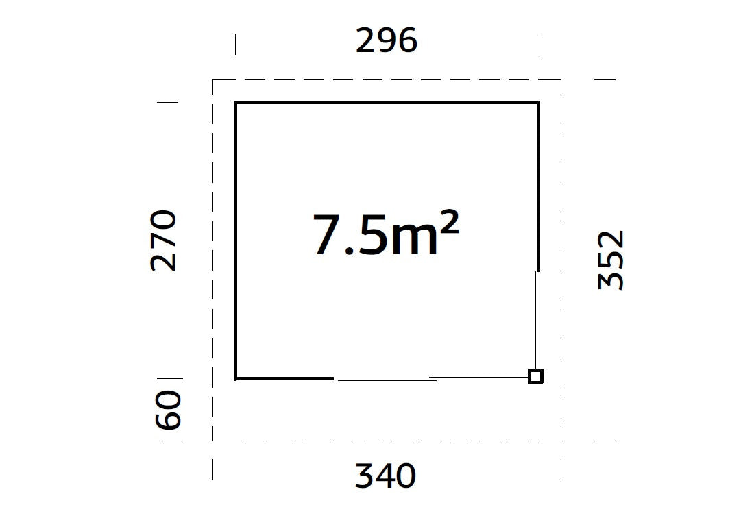 Garden Cabin Andrea 7.5 m² Slide Plus