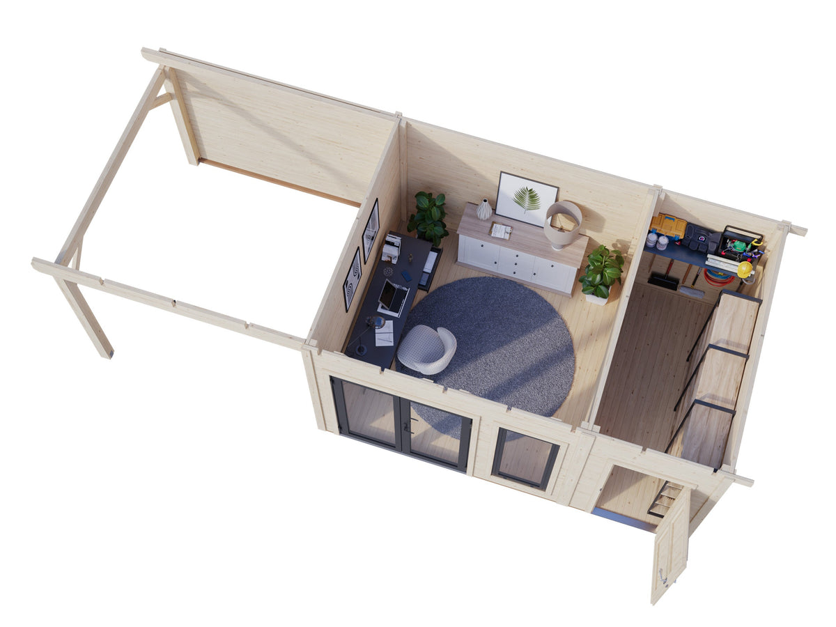 Garden Cabin Aurelia 12.4+7.9 m²