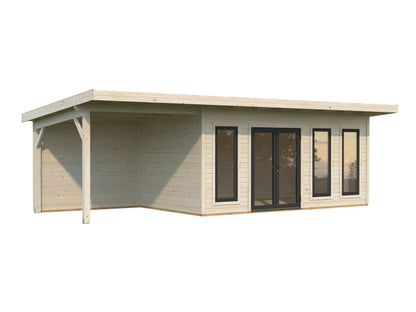 Garden Cabin Aurelia 15.2+7.9 m², untreated