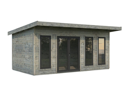 Garden Cabin Aurelia 15.2 m², grey dip-treated