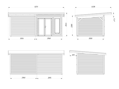 Garden Cabin Aurelia 8.4+7.9 m²
