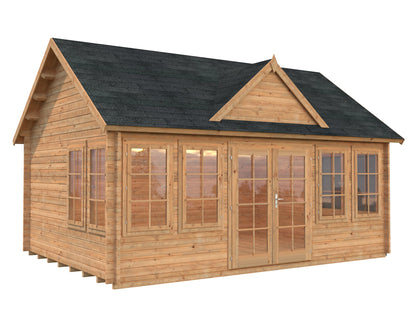 Garden Cabin Claudia 19.4 m², brown dip-treated