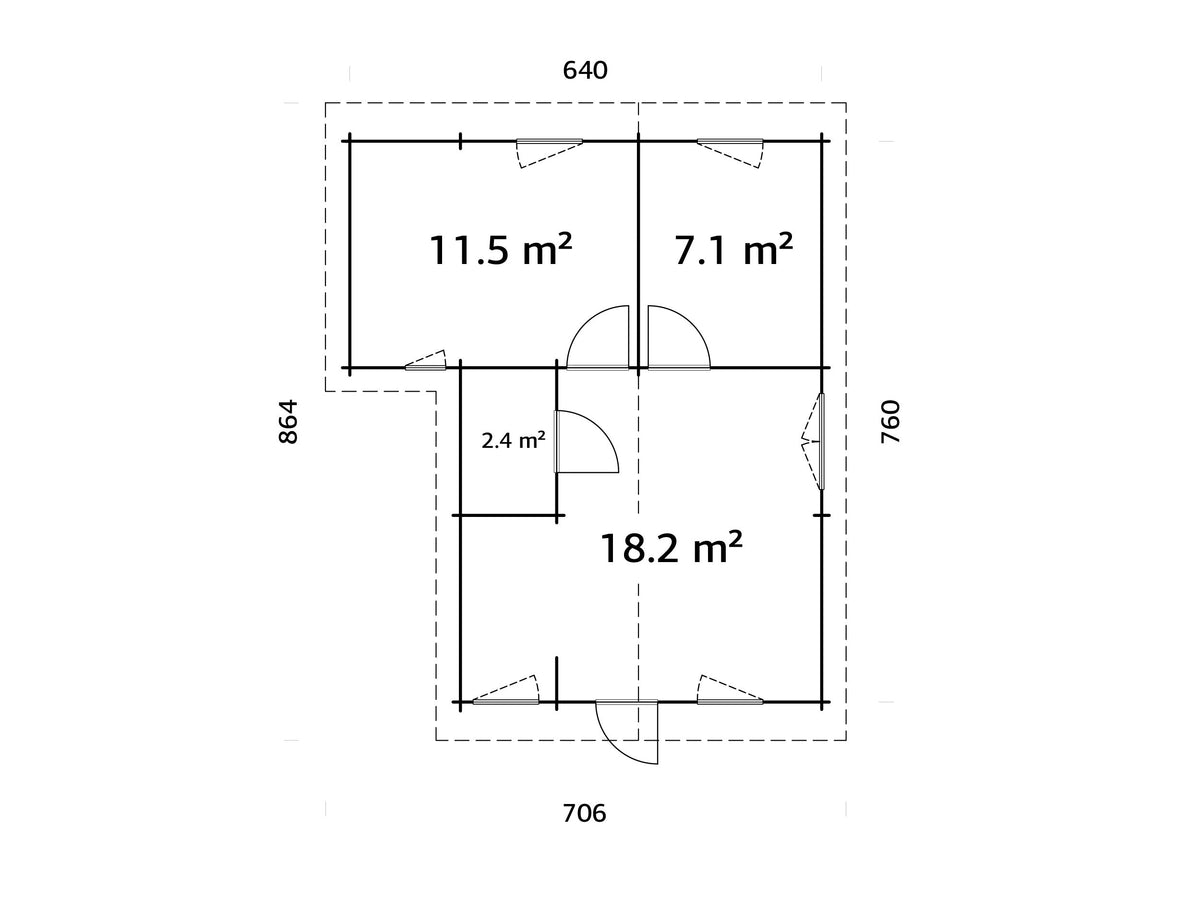 Garden Cabin Emily 39.2 m²
