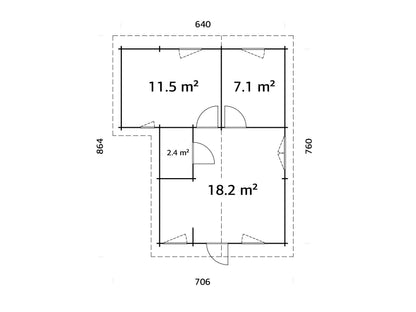 Garden Cabin Emily 39.2 m²