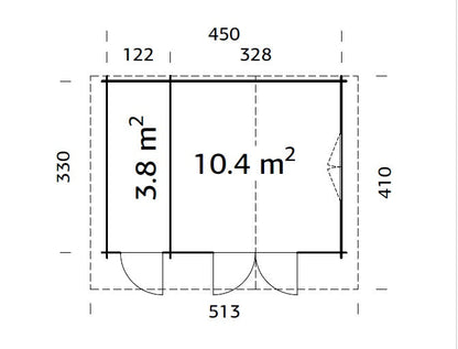 Garden Cabin Emma 14.2 m²