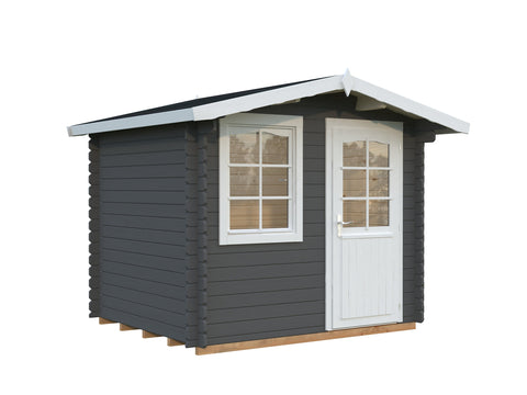 Grey with white trim