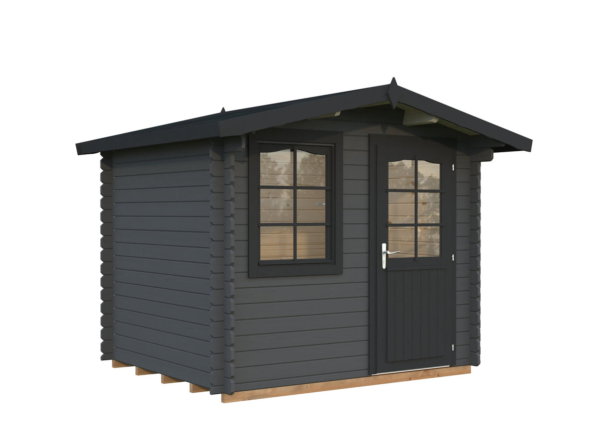 Garden Cabin Emma 4.6 m², grey with anthracite trim