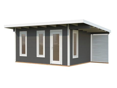Grey with white trim