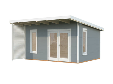 Light grey with white trim