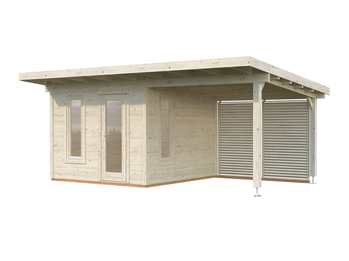 Garden Cabin Grace 8.1+8.1 m², untreated
