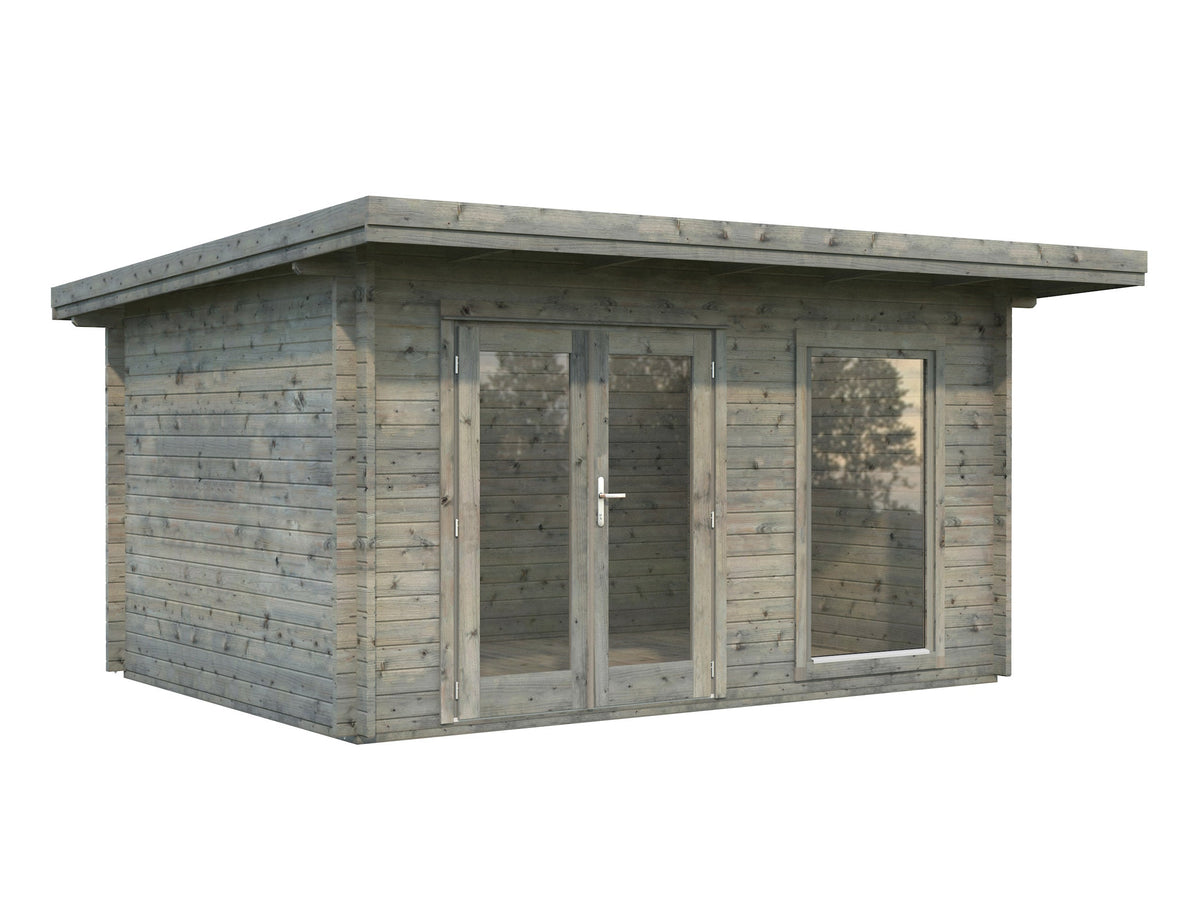 Garden Cabin Heidi 11.7 m², grey dip-treated