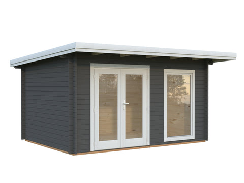 Grey with white trim