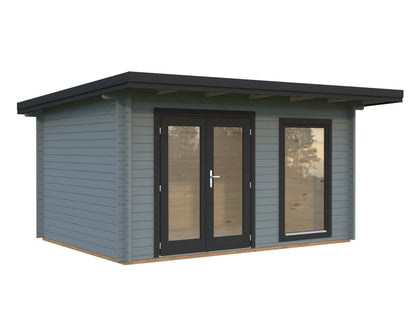 Garden Cabin Heidi 11.7 m², light grey with anthracite trim