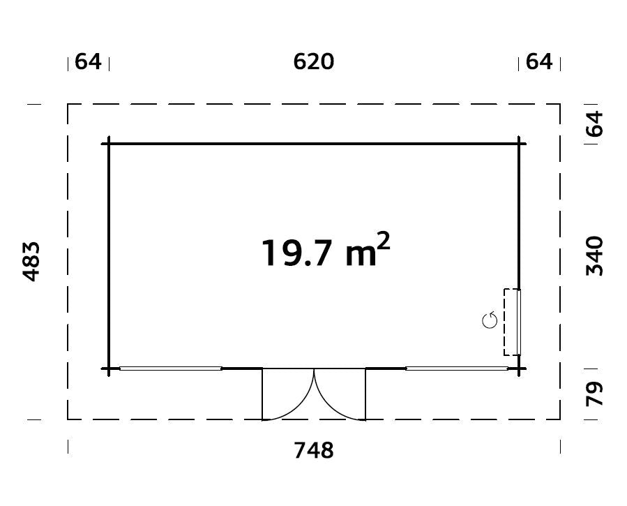 Garden Cabin Heidi 19.7 m²
