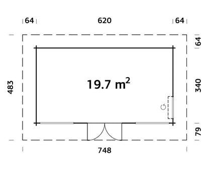 Garden Cabin Heidi 19.7 m²