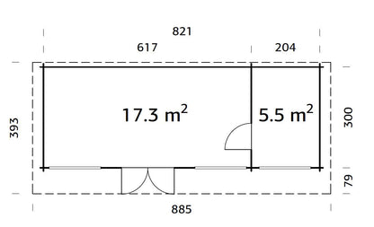 Garden Cabin Heidi 22.8 m²