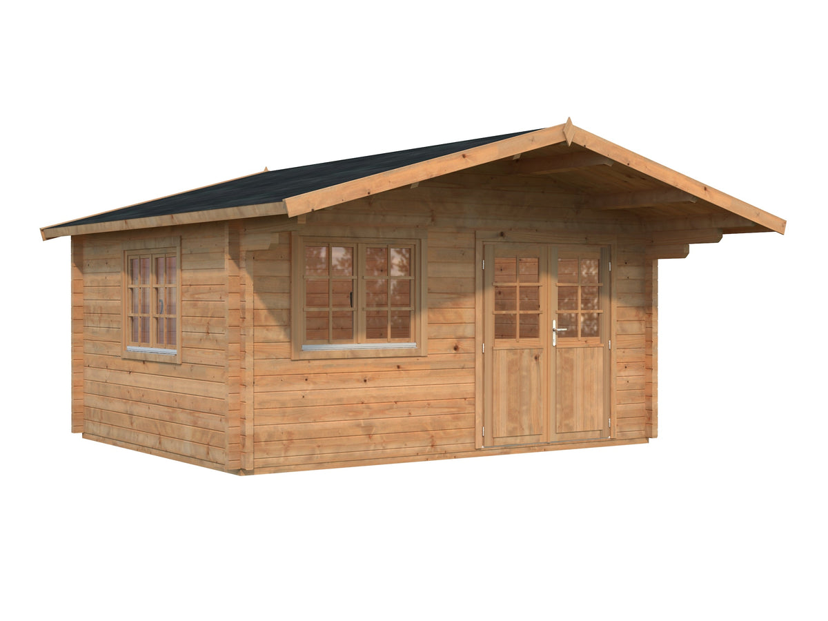 Garden Cabin Helena 15.1 m², brown dip-treated