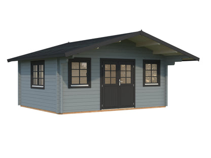 Garden Cabin Helena 18.6 m², light grey with anthracite trim