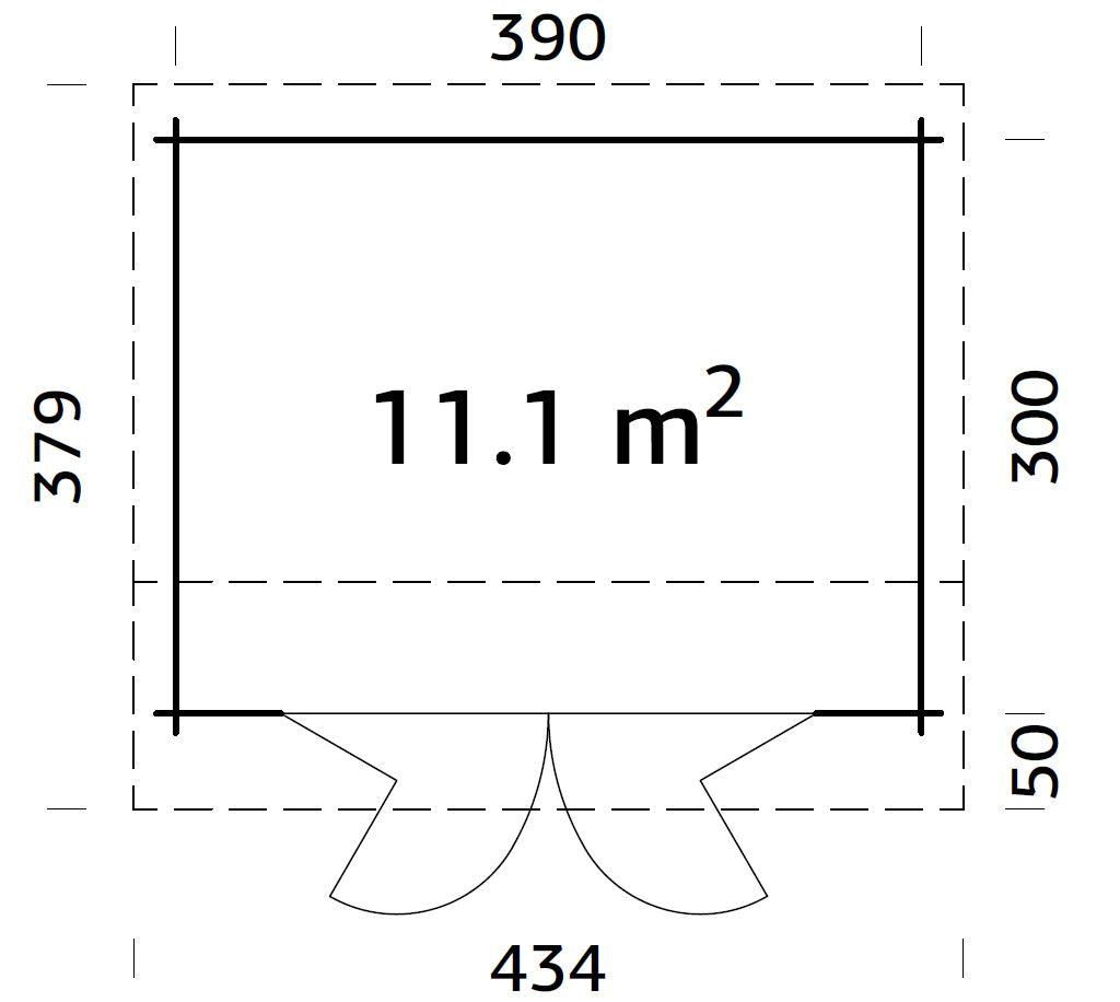 Garden Cabin Ines 11.1 m² Bifold