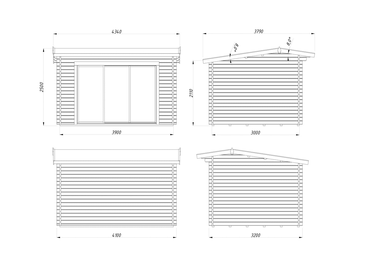 Garden Cabin Ines 11.1 m² Slide