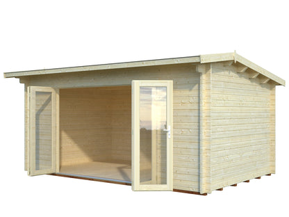 Garden Cabin Ines 13.7 m² Bifold, untreated