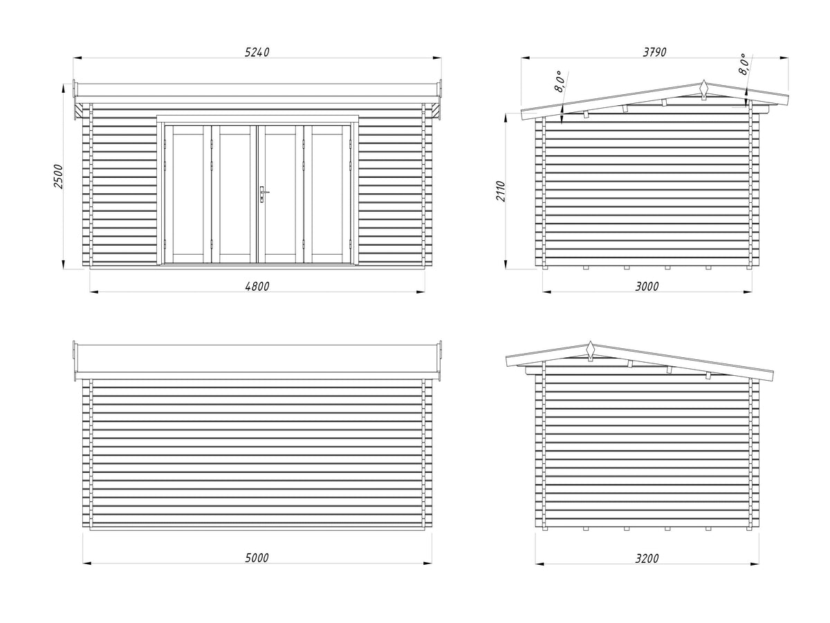 Garden Cabin Ines 13.7 m² Bifold