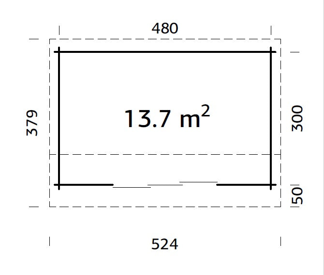 Garden Cabin Ines 13.7 m² Slide Plus