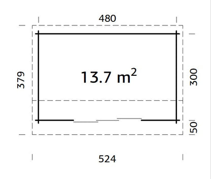 Garden Cabin Ines 13.7 m² Slide Plus