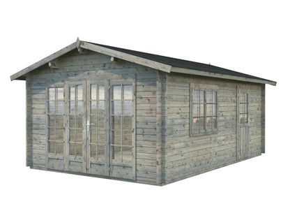 Garden Cabin Irene 19.0 m², grey dip-treated