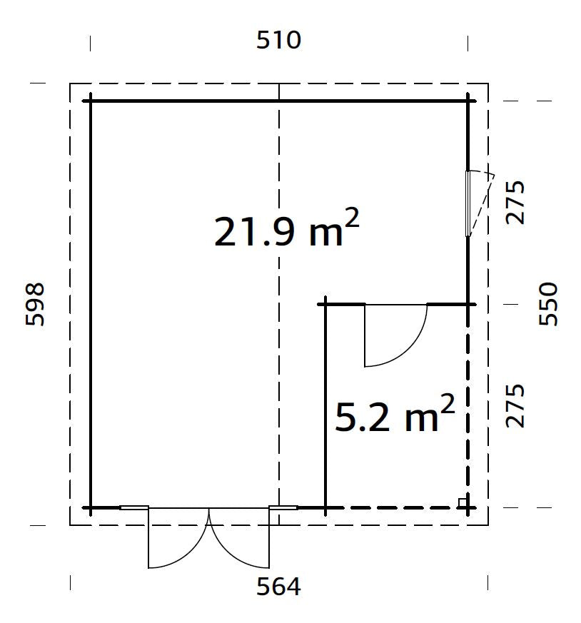 Garden Cabin Irene 21.9+5.2 m²
