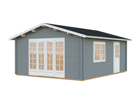 Light grey with white trim