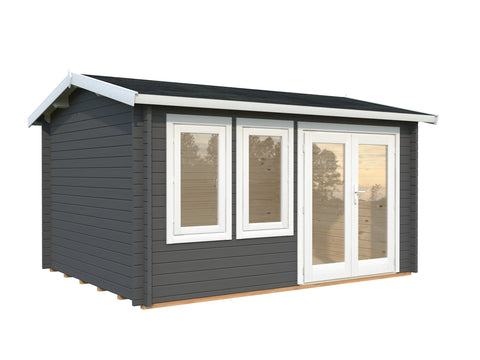 Grey with white trim