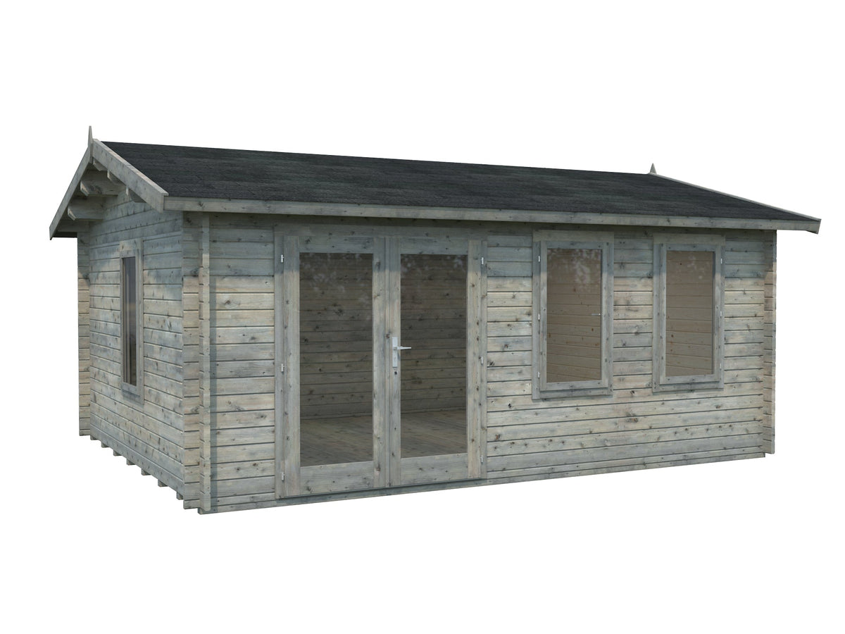 Garden Cabin Iris 19.1 m², grey dip-treated