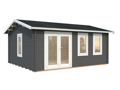 Grey with white trim
