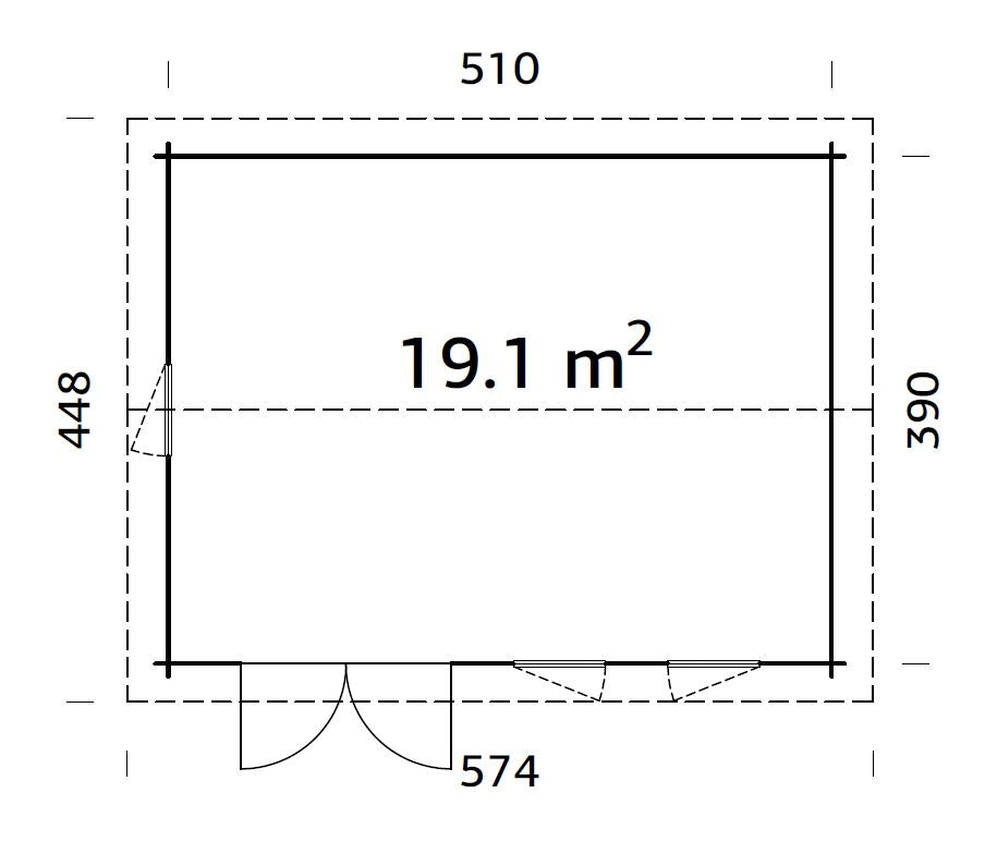 Garden Cabin Iris 19.1 m²
